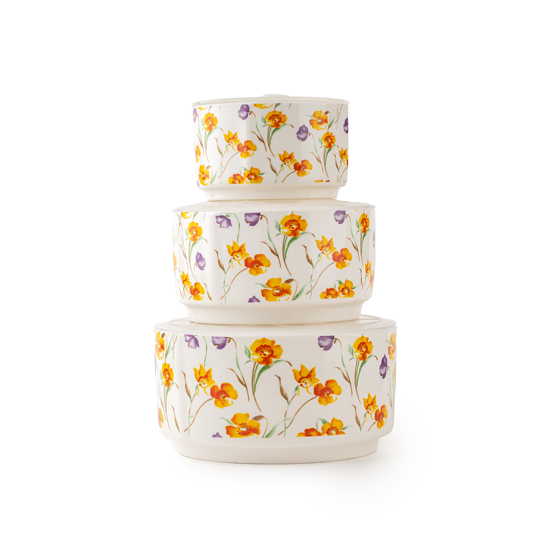 TAKISSO Bowls Food Storage Bowl with Lids (300ml, 600ml & 1000ml)
