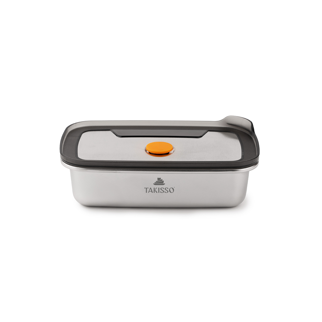 TAKISSO Premium Thermal Lock Stainless Steel Lunch Box Set of 1 (600ml)