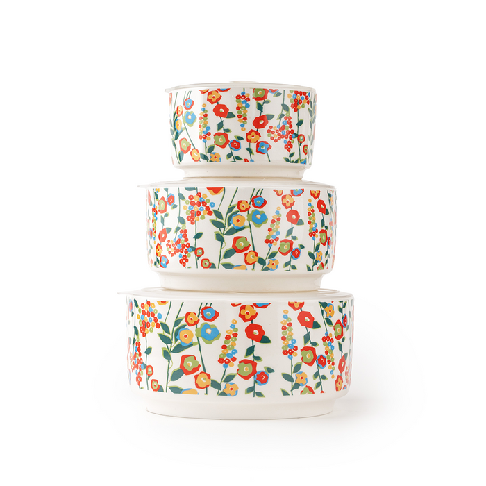 TAKISSO Bowls Food Storage Bowl with Lids (300ml, 600ml & 1000ml)