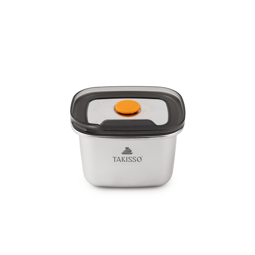 TAKISSO Premium Thermal Lock Stainless Steel Lunch Box Set of 1 (450ml)