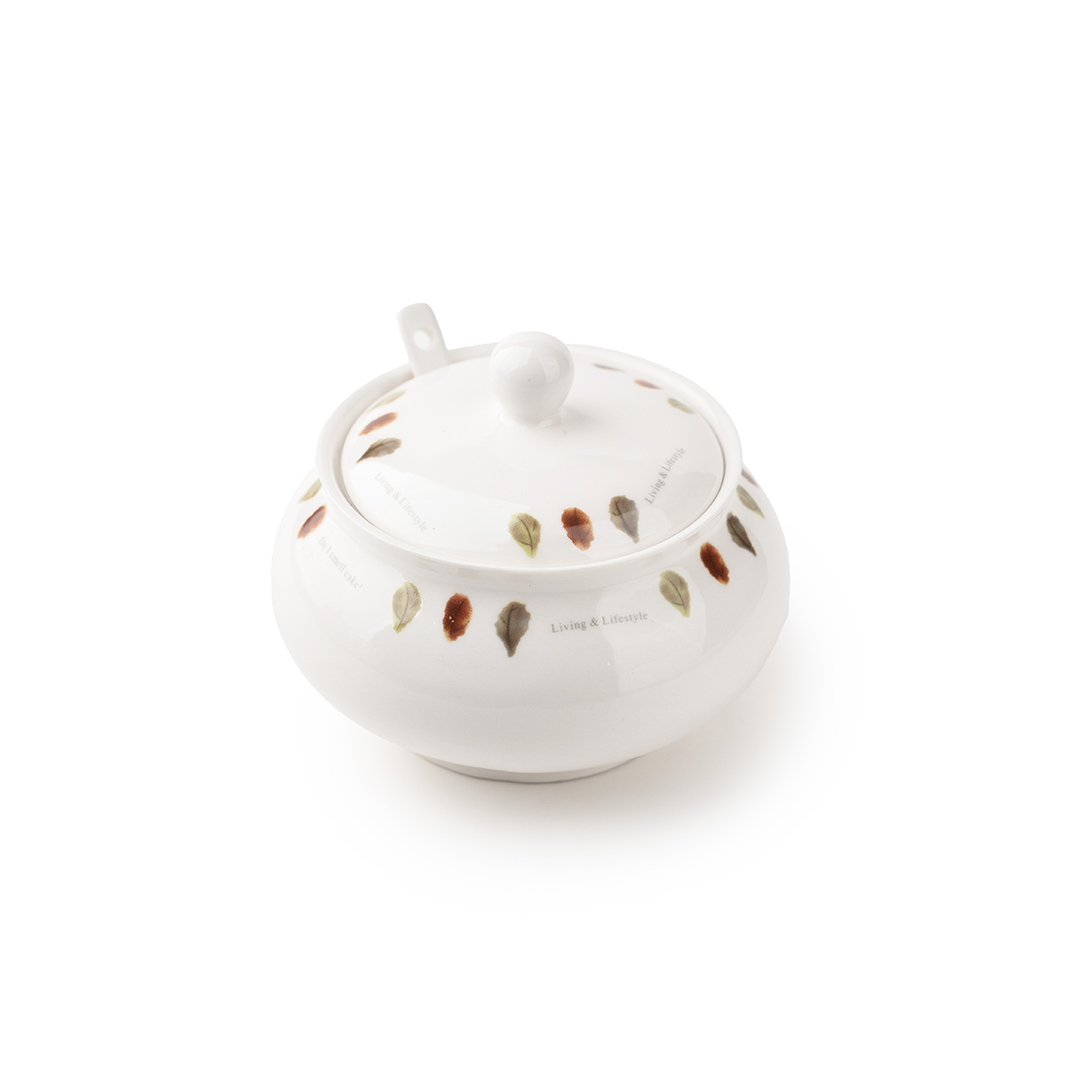 TAKISSO Sugar Bowl with Lid Pack of 3 (350ml)