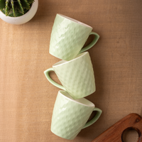 TAKISSO Heat-Resistant Ceramic Tea-Coffee Mug Set of 6 (180ml)