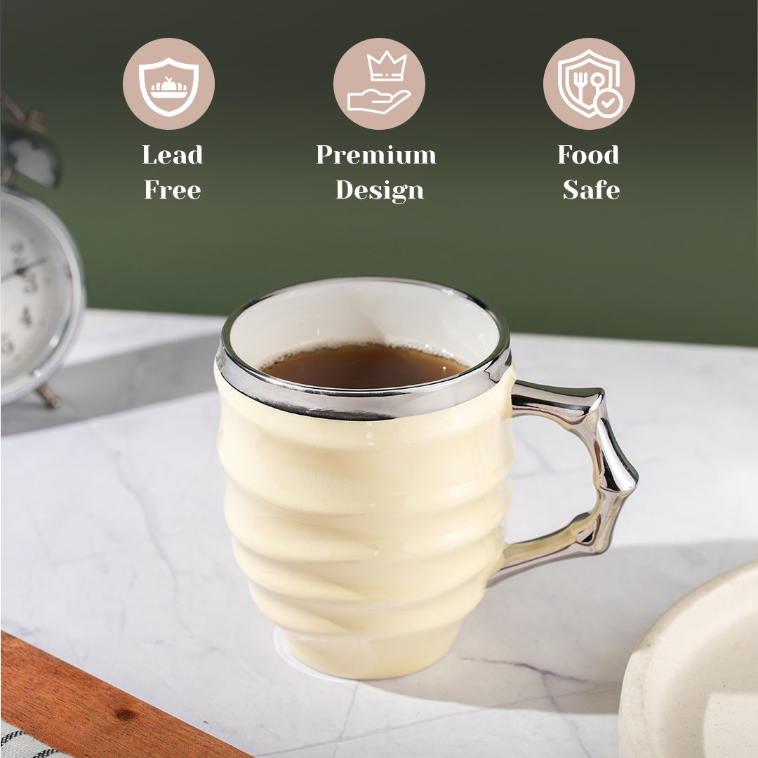 TAKISSO Aesthetic Studio Ceramic Tea-Coffee Mug (350ml)