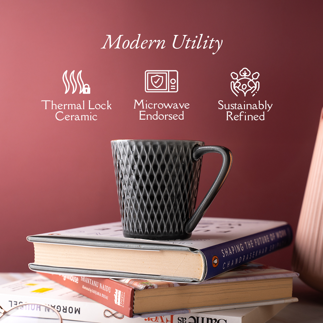 TAKISSO Ceramic Tea-Coffee Mug Set of 6 (180ml)