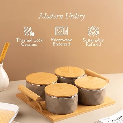 TAKISSO Airtight Dry Fruit Container Tray Set of 4 (300ml)