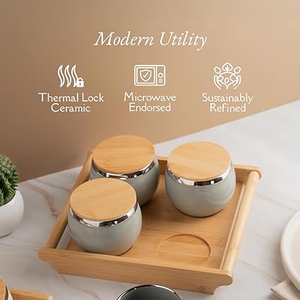 TAKISSO Airtight Dry Fruit Container Tray Set of 4 (360ml)