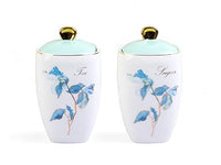 TAKISSO Kitchen Décor Ceramic Canister Set of 2 (1200ml)