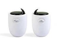 TAKISSO Aesthetic Kitchen Décor Ceramic Canister Set of 2 (1200ml)