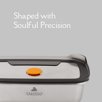 TAKISSO Premium Thermal Lock Stainless Steel Lunch Box Set of 1 (600ml)