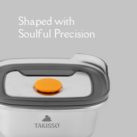 TAKISSO Premium Thermal Lock Stainless Steel Lunch Box Set of 1 (250ml)