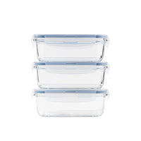 TAKISSO Borosilicate Glass Lunch Box Set of 3