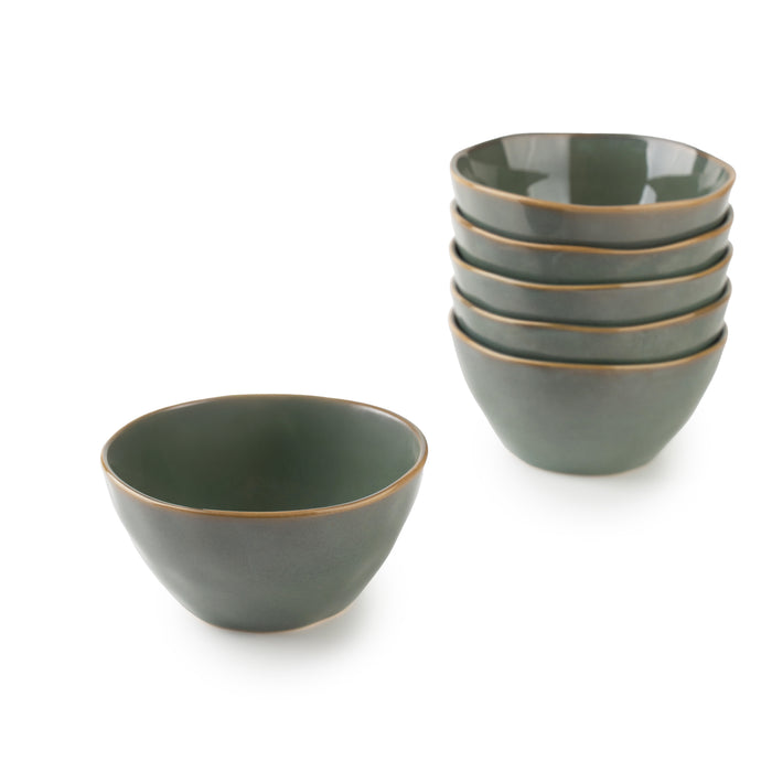 TAKISSO Bowl Set of 6 Pc Ceramic Set (380ml) | Microwave Safe Bowl