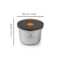 TAKISSO Premium Thermal Lock Stainless Steel Lunch Box Set of 1 (440ml)