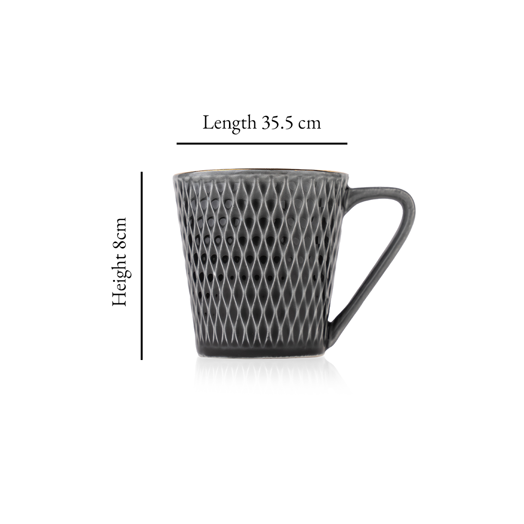 TAKISSO Ceramic Tea-Coffee Mug Set of 6 (180ml)