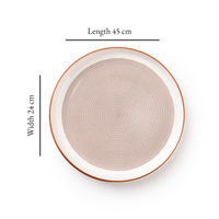 TAKISSO Round Ceramic Plates with Mandala Art Set of 6