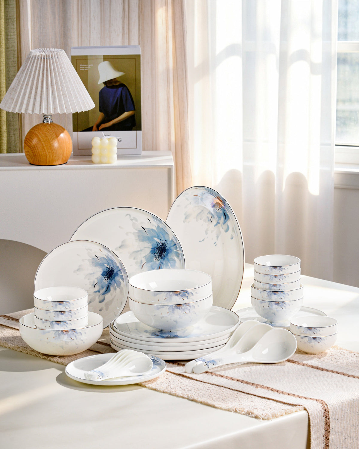 TAKISSO Blue Fountain Dinner Set