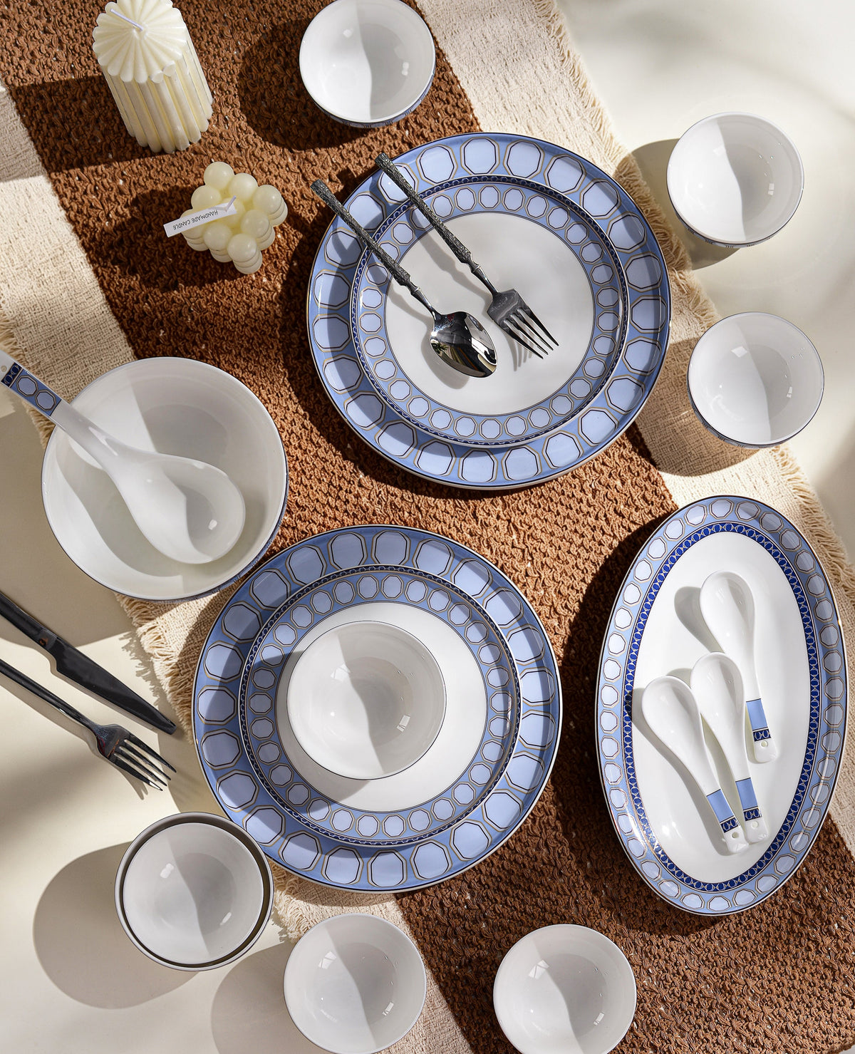 TAKISSO Blue Sapphire Dinner Set