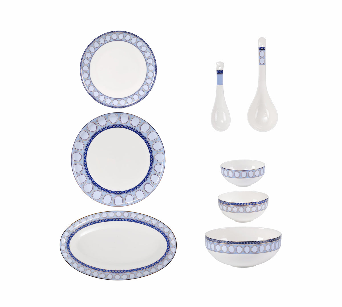 TAKISSO Blue Sapphire Dinner Set