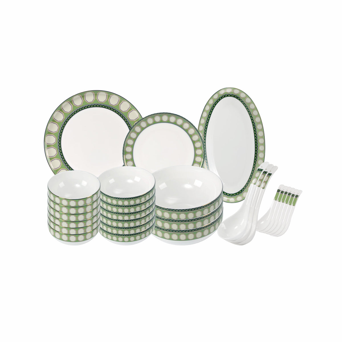 TAKISSO Green Sapphire Dinner Set