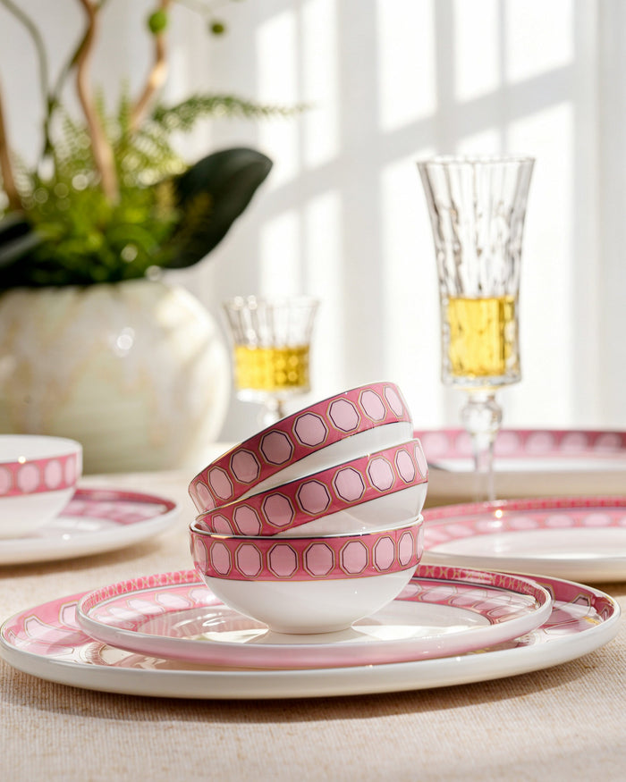 TAKISSO Pink Sapphire Dinner Set