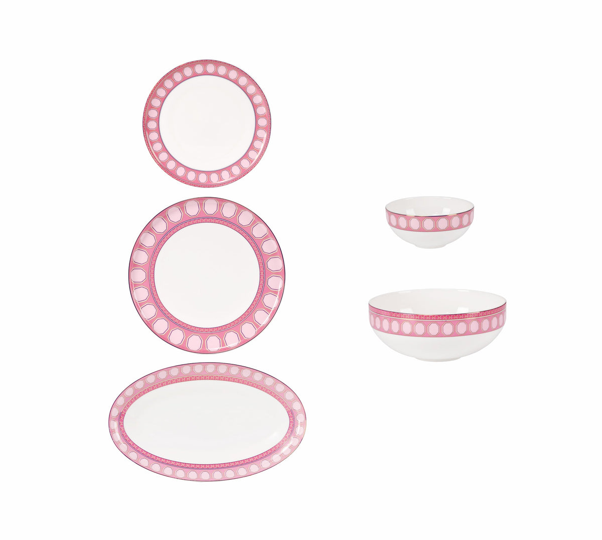 TAKISSO Pink Sapphire Dinner Set