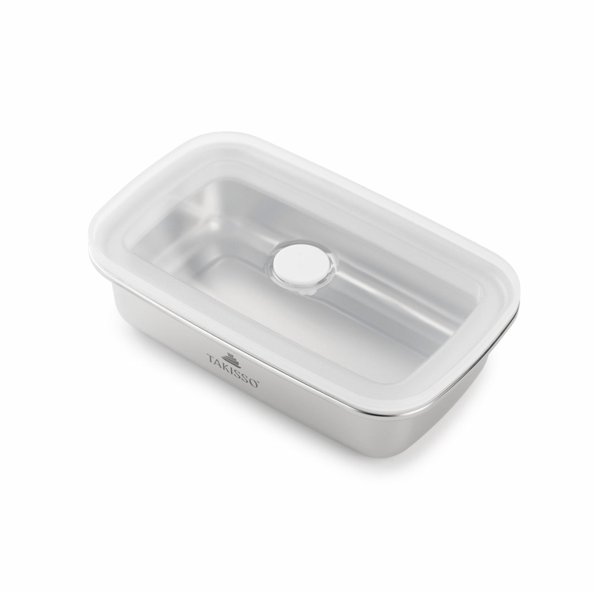 TAKISSO Rectangle - Flat - 600ml Microwave Safe Container (With Push-Pull Airtight Mechanism)