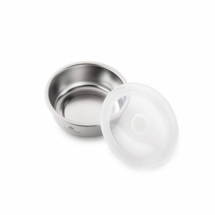 TAKISSO Round - Flat - 450ml Microwave Safe Container (With Push-Pull Airtight Mechanism)