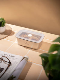 TAKISSO Rectangle - Big - 1000ml Microwave Safe Container (With Push-Pull Airtight Mechanism)