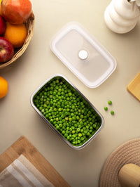 TAKISSO Rectangle - Big - 1300ml Microwave Safe Container (With Push-Pull Airtight Mechanism)