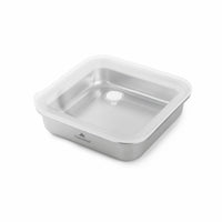 TAKISSO Square - Flat - 1200ml Microwave Safe Container (With Push-Pull Airtight Mechanism)