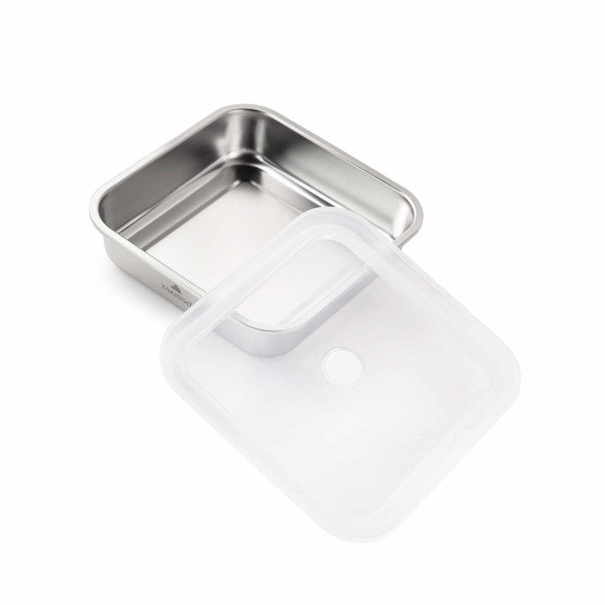 TAKISSO Square - Flat - 1200ml Microwave Safe Container (With Push-Pull Airtight Mechanism)