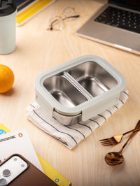 TAKISSO 2-Partition - 1000ml - Microwave Safe Container / Tiffin / Lunch Box