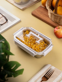 TAKISSO Rectangle - Flat - 600ml Microwave Safe Container With Handle