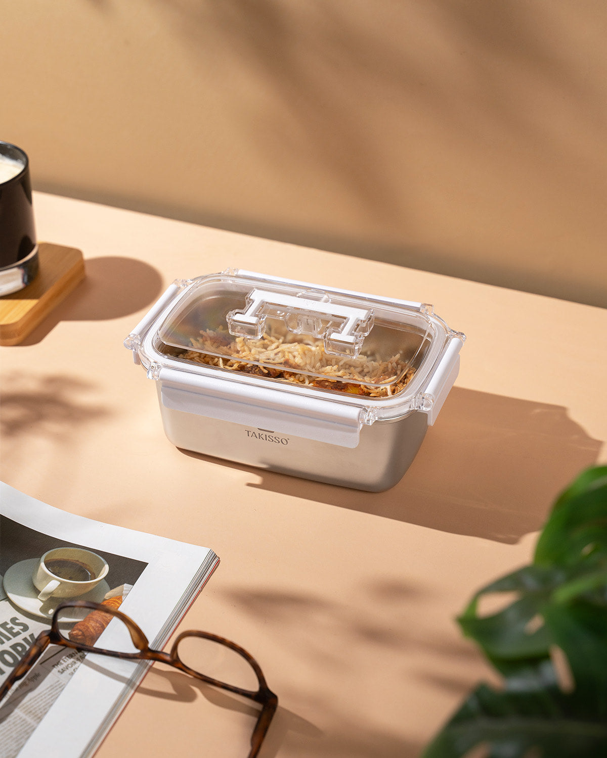 TAKISSO Rectangle - Big - 1000ml Microwave Safe Container With Handle