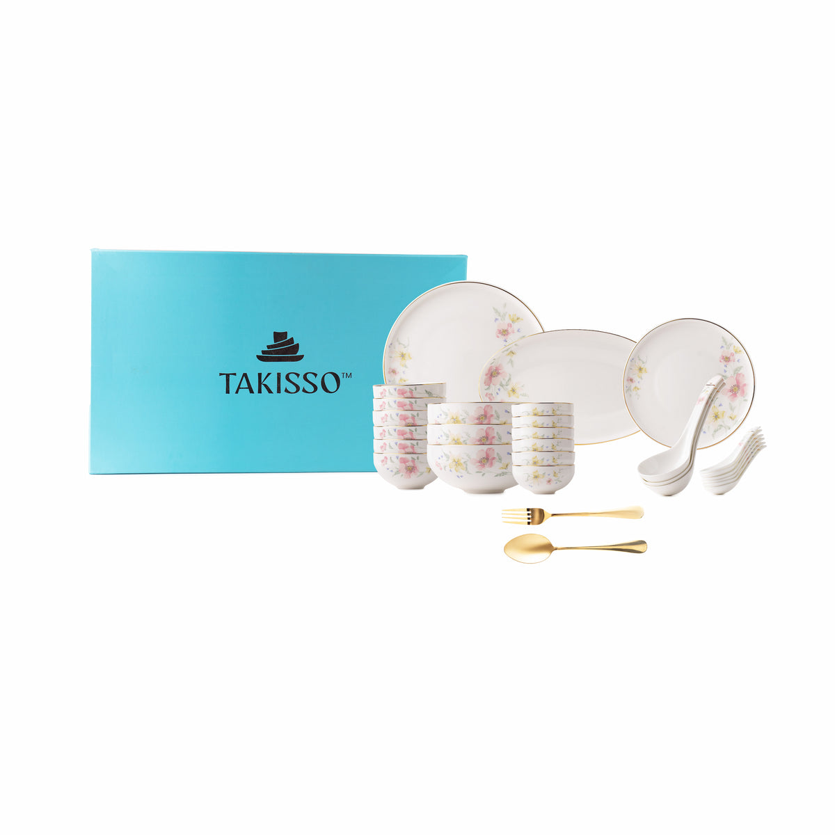 TAKISSO Porcelain Dinner Set of 49