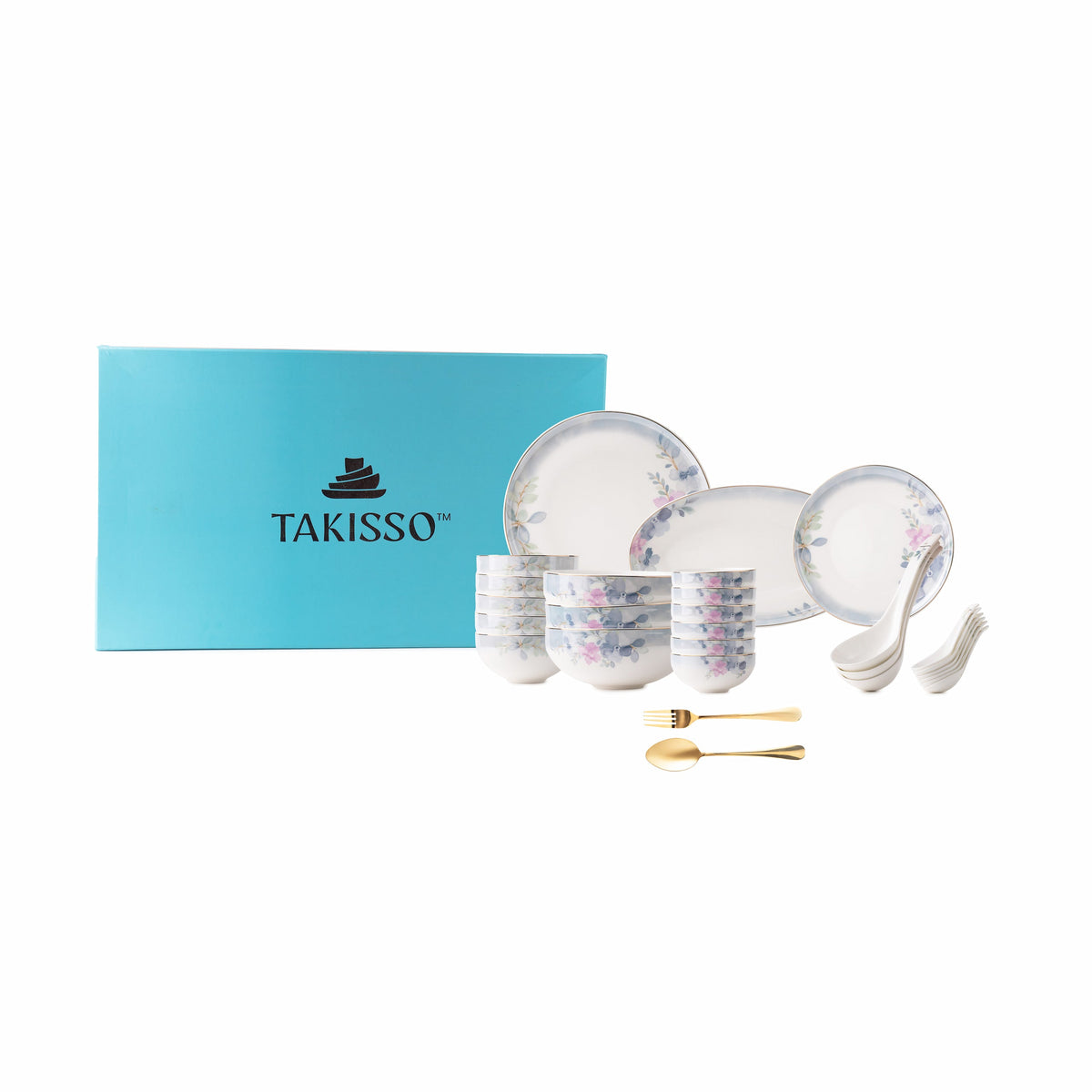 TAKISSO Porcelain Dinner Set of 49