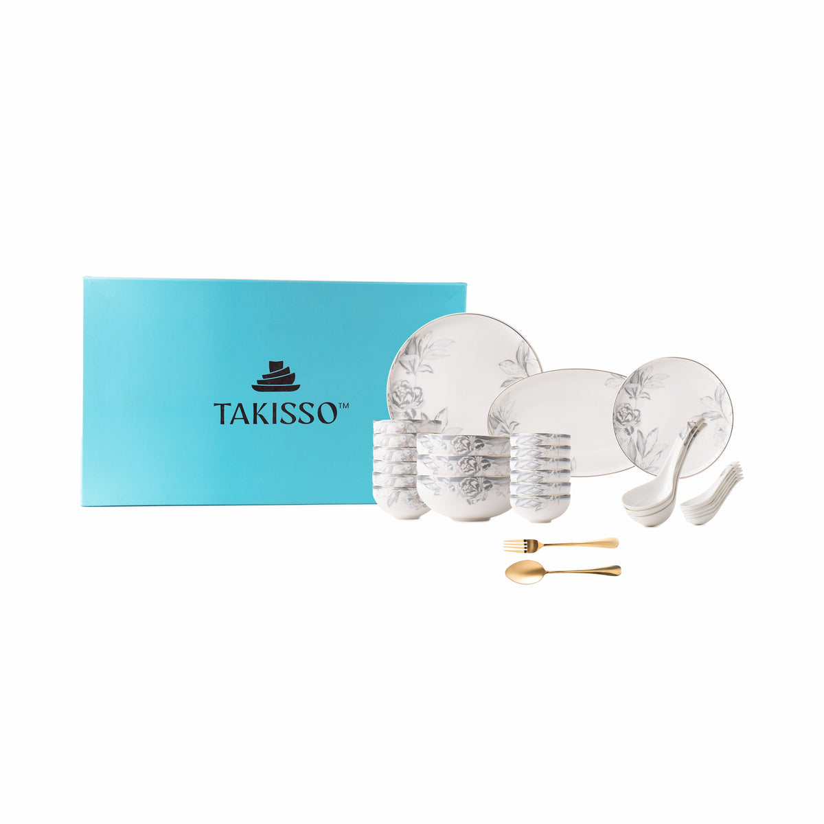 TAKISSO Porcelain Dinner Set of 49