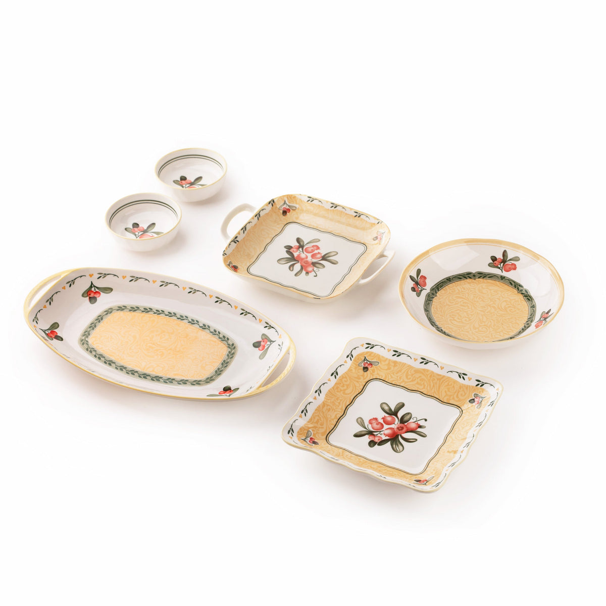 TAKISSO Porcelain Platter Set of 6