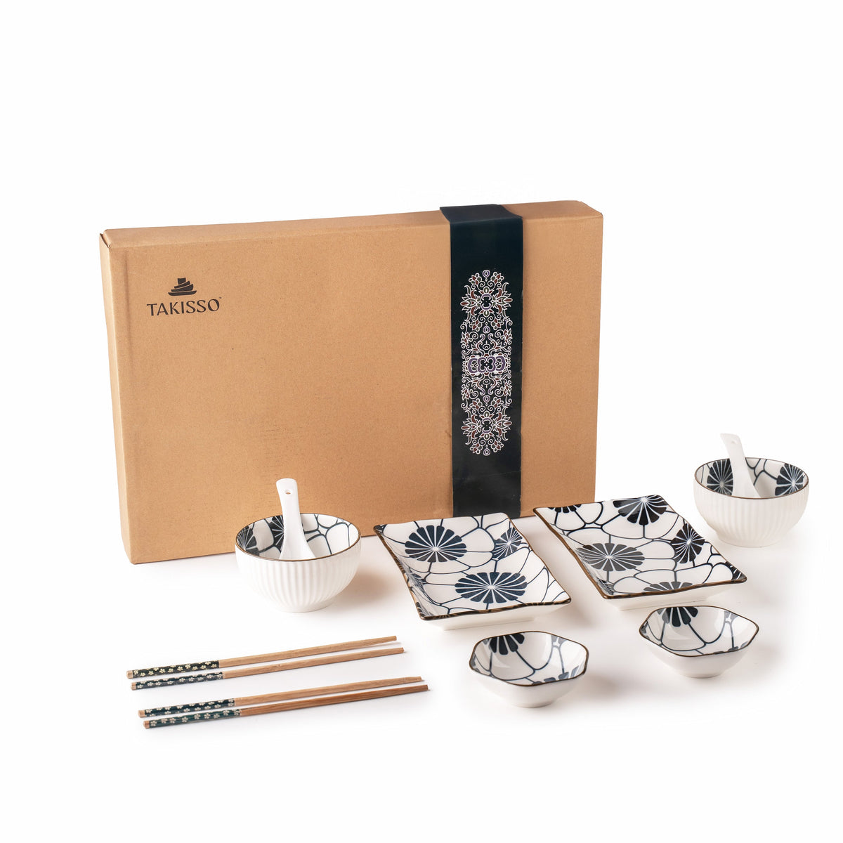 TAKISSO Porcelain Sushi Set of 10