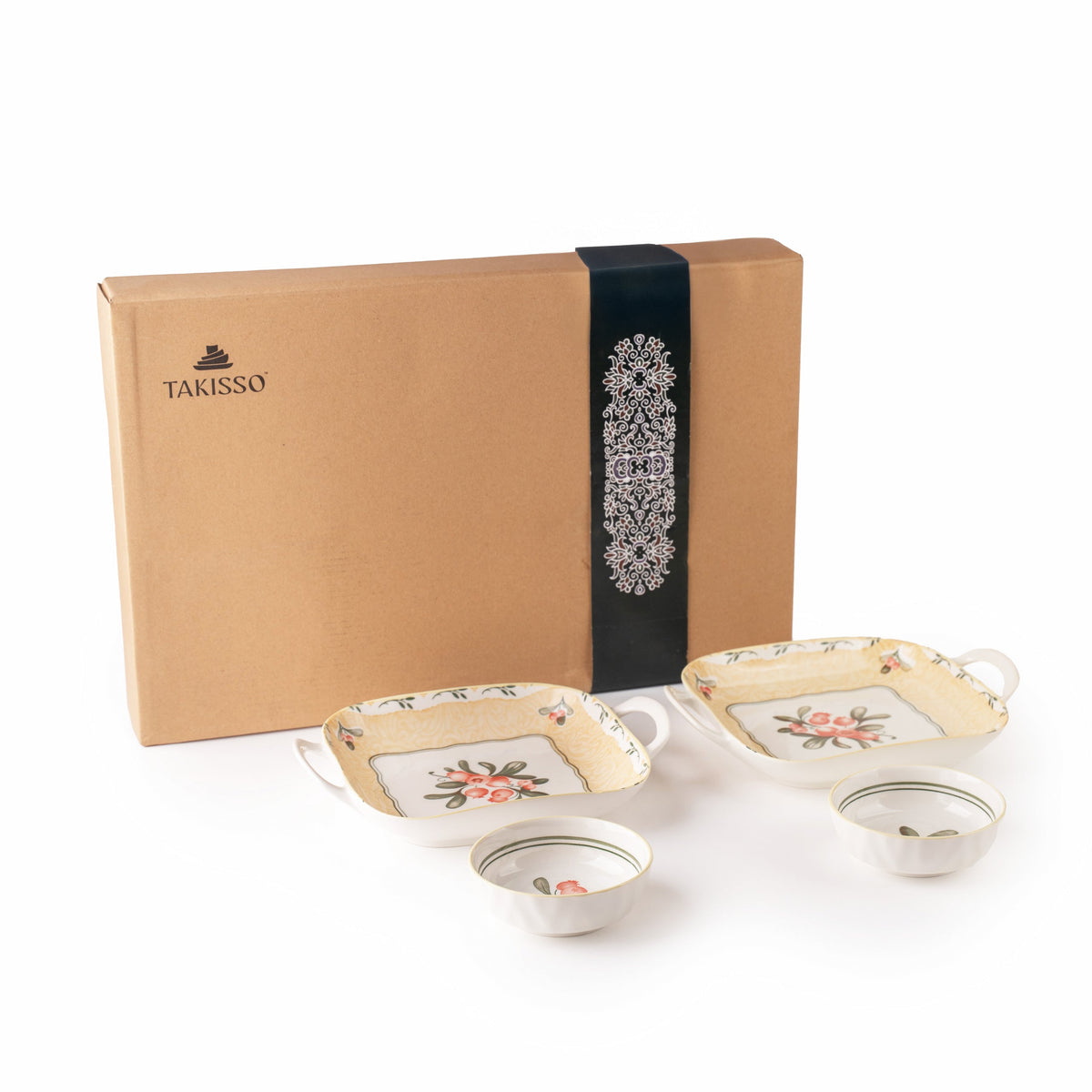 TAKISSO Porcelain Platter Set of 4