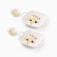 TAKISSO Porcelain Platter Set of 4