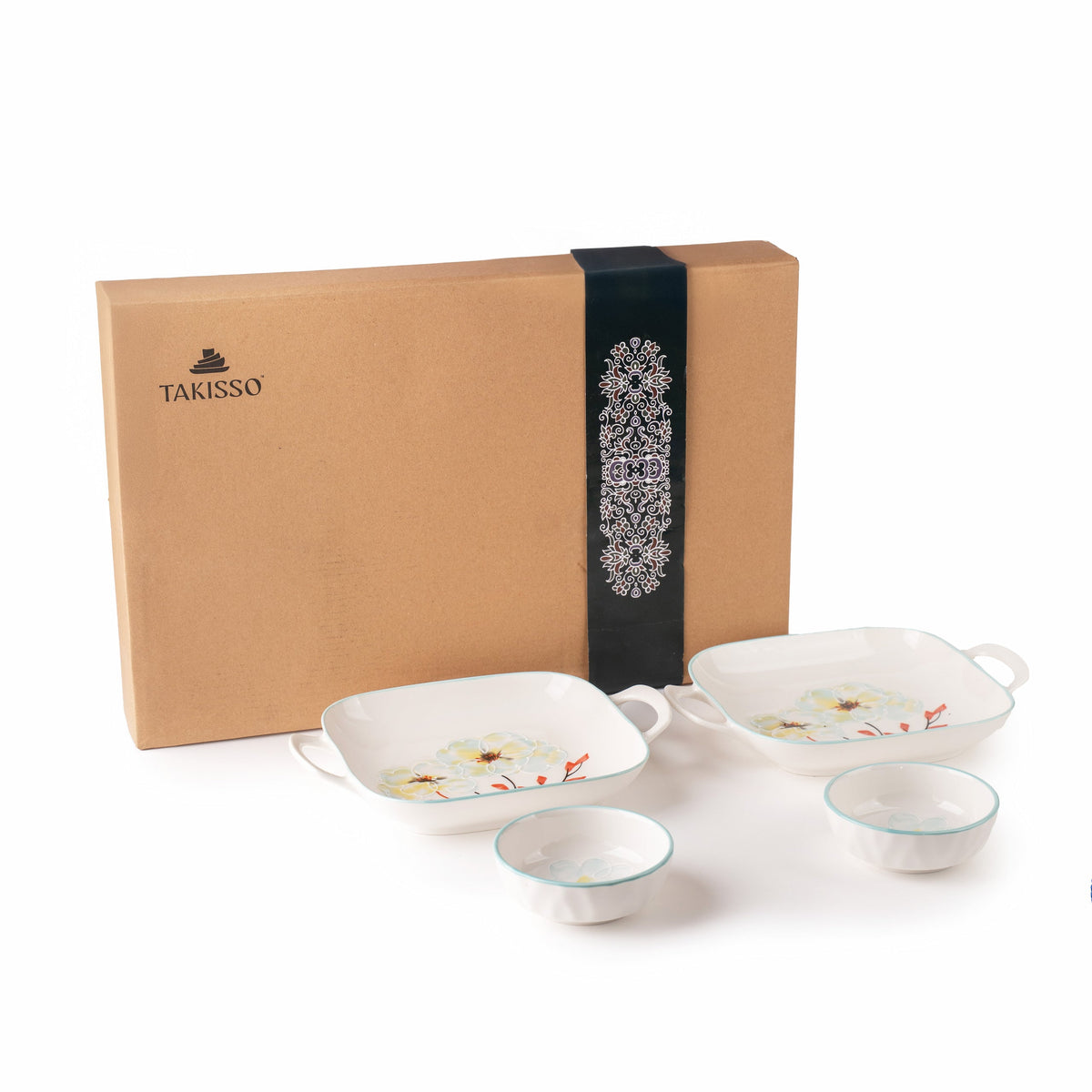 TAKISSO Porcelain Platter Set of 4
