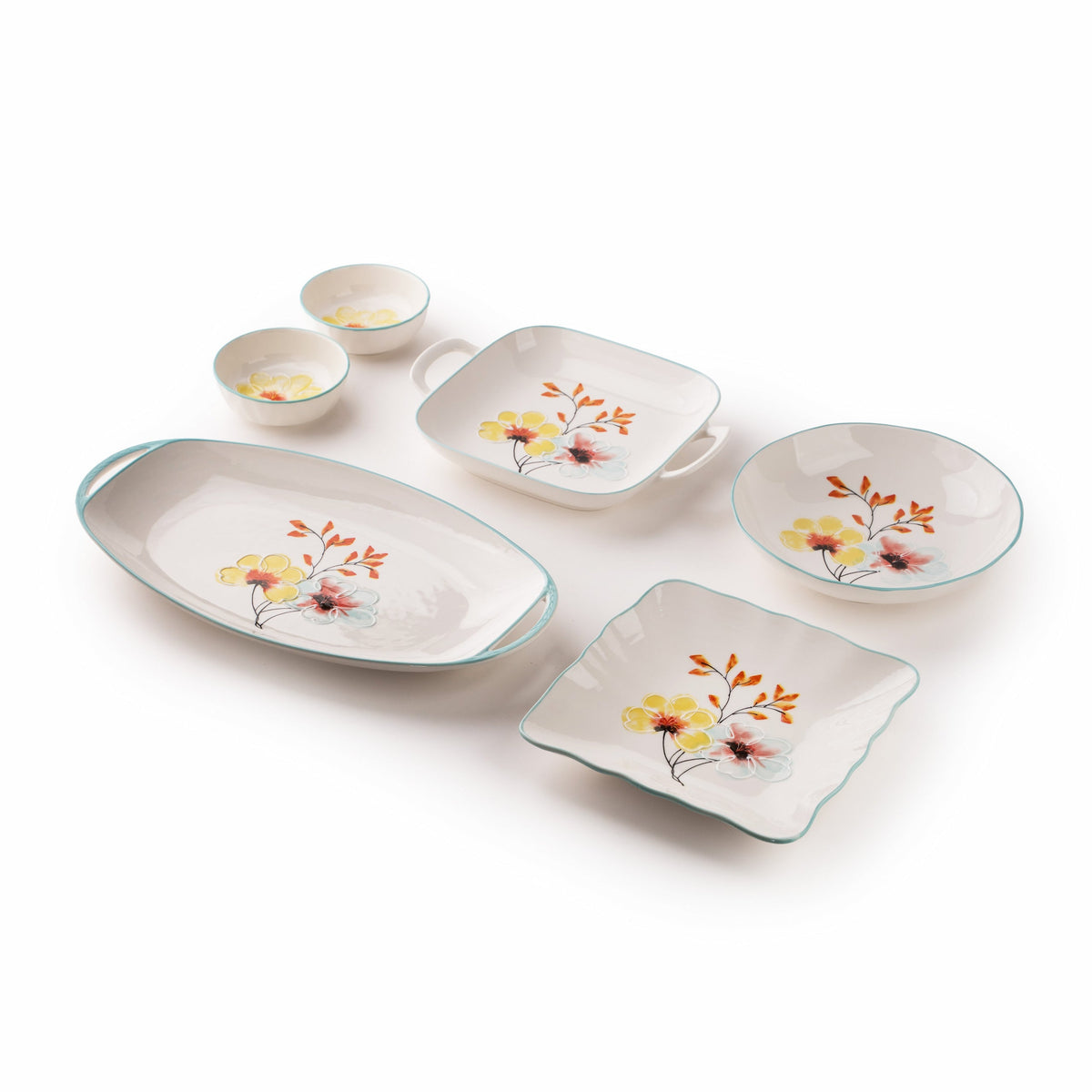 TAKISSO Porcelain Platter Set of 6