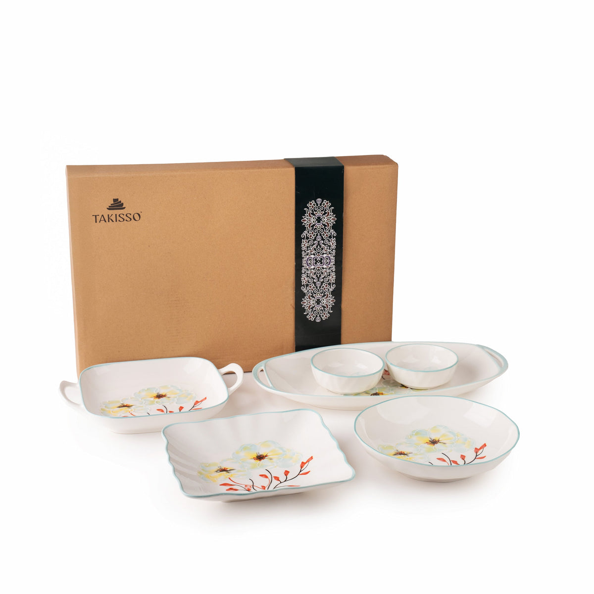TAKISSO Porcelain Platter Set of 6