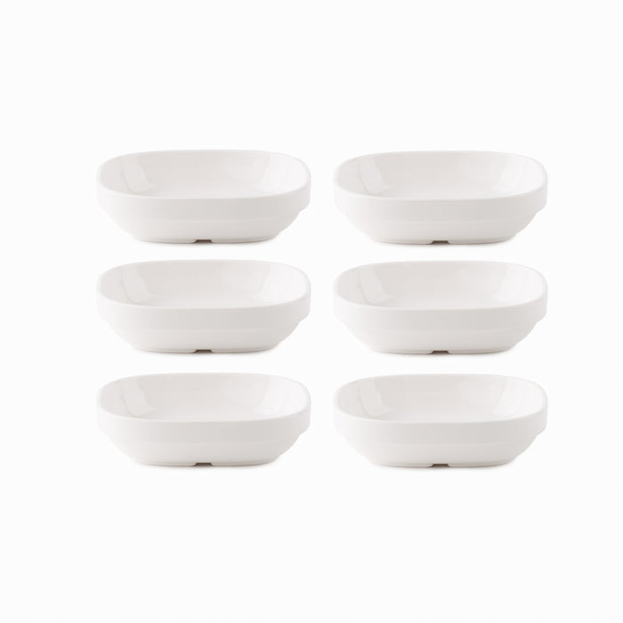 TAKISSO Porcelain Square Bowl Set of 6