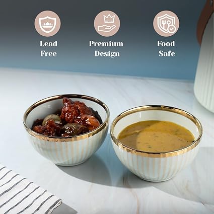 TAKISSO Ceramic Snack Bowls Set of 2 (300ml)