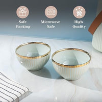 TAKISSO Ceramic Snack Bowls Set of 2 (300ml)